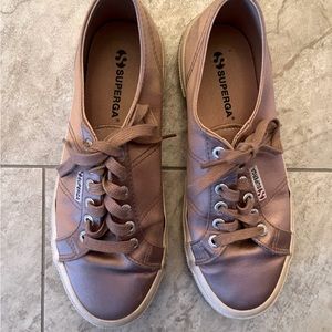 Superga 39/US 8 Blush Pink Satin